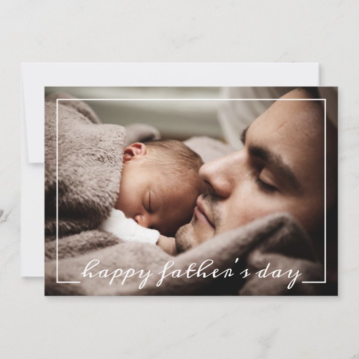 Happy First Father's Day Custom Photo Card | Zazzle