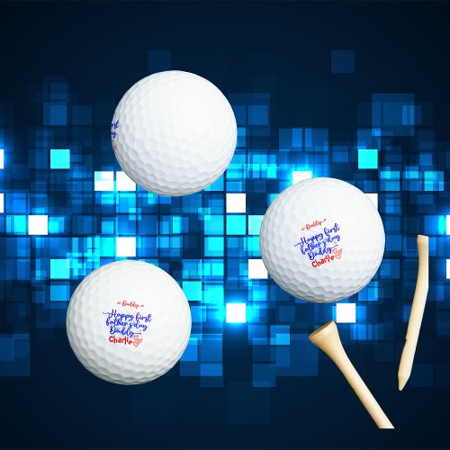 Happy First Fathers Day Daddy  Golf Balls
