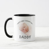 Happy First Father's Day Daddy Photo Mug (Left)