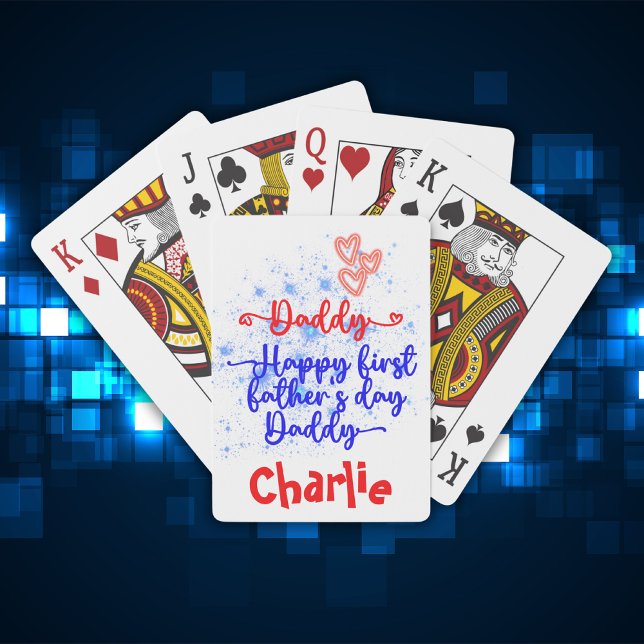 Happy First Father's Day Daddy | Poker Cards (Creator Uploaded)