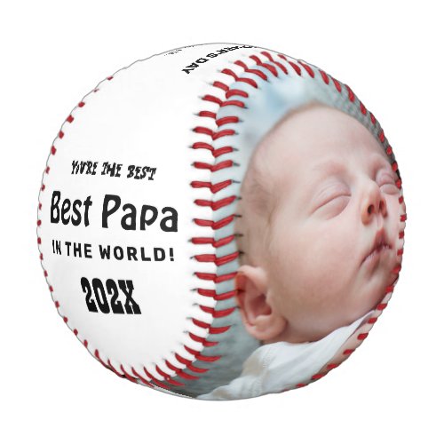 Happy First Fathers Day Family Two Photo Collage Baseball