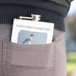Happy First Father's Day - from Mommy and Baby    Flask