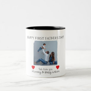 Happy First Father's Day - from Mommy and Baby Two-Tone Coffee Mug