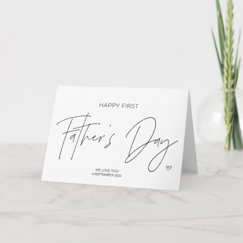 Happy First Fathers Day Gift for New Dad Card