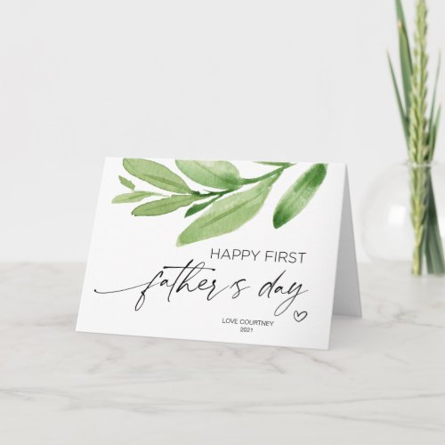 Happy First Fathers Day Gifts from Baby Wife Card