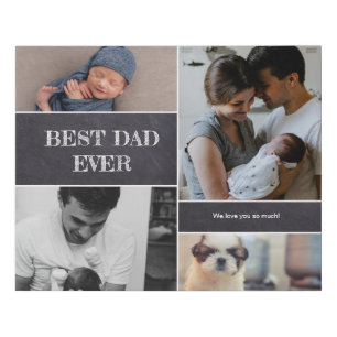Happy First Father's day New Dad best Dad Faux Canvas Print