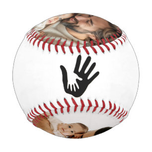 Happy first fathers day personalized name & photo baseball