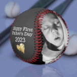 Happy First Fathers Day Personalized One Of A Kind Baseball at Zazzle