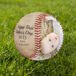 Happy First Fathers Day Personalized One Of A Kind Baseball at Zazzle