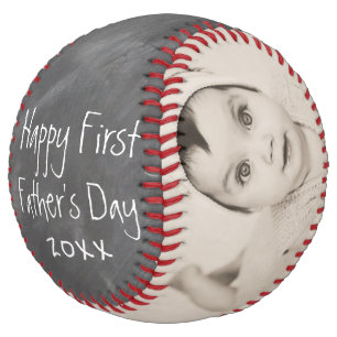 Happy First Fathers Day Personalized One of a Kind Softball