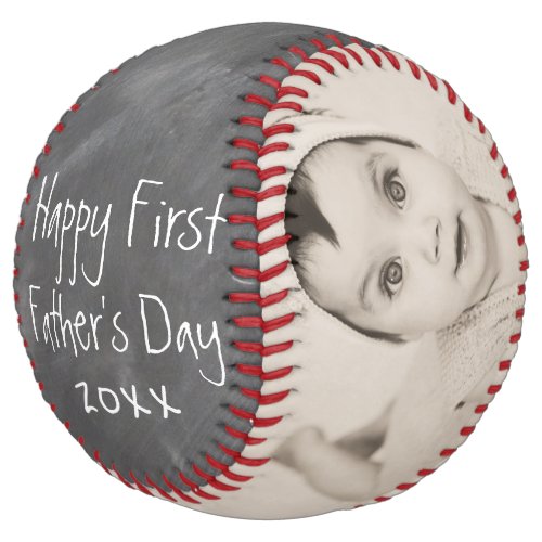 Happy First Fathers Day Personalized One of a Kind Softball