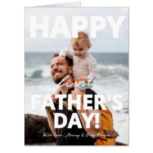 Happy First Father's Day Personalized Photo Card