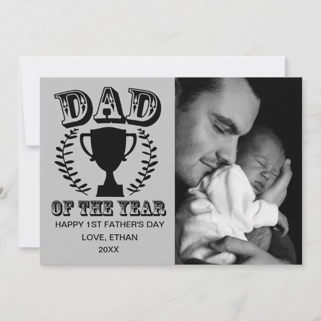 Happy First Father's Day Photo Card | Zazzle