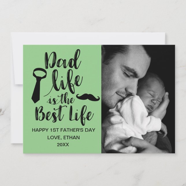 Happy First Father's Day Photo Card (Front)