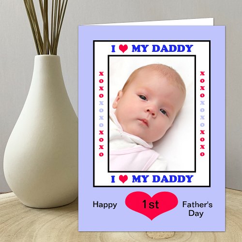 Happy First Fathers Day Photo Card