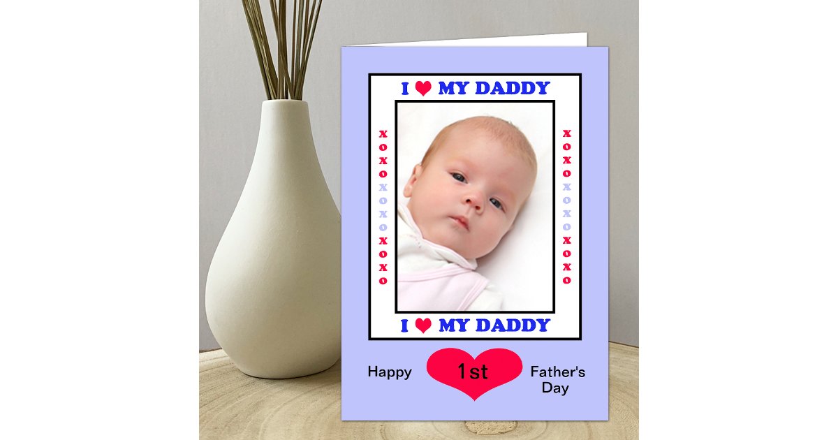 Happy First Fathers Day Photo Card | Zazzle