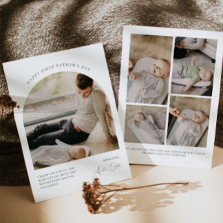 Happy First Father's Day Photo Card Modern