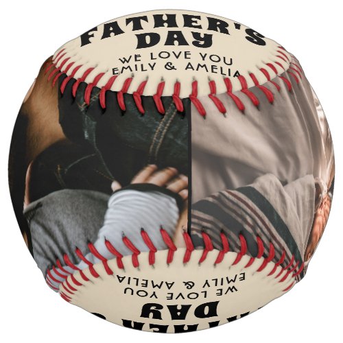 Happy First Fathers Day Red Heart 2 Photo  Softball