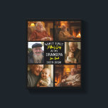 Happy First Grandpa Day Photo Collage Canvas Print<br><div class="desc">Celebrate a beautiful new chapter with this Happy First Grandpa Day Photo Collage Plaque! Perfect for honoring a first-time grandpa, this heartfelt keepsake features a personalized collage of precious baby or family photos and your custom message. Printed on a sturdy plaque with a smooth finish, it's ideal for displaying on...</div>