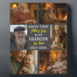 Happy First Grandpa Day Photo Collage Plaque<br><div class="desc">Celebrate a beautiful new chapter with this Happy First Grandpa Day Photo Collage Plaque! Perfect for honoring a first-time grandpa, this heartfelt keepsake features a personalized collage of precious baby or family photos and your custom message. Printed on a sturdy plaque with a smooth finish, it's ideal for displaying on...</div>