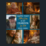 Happy First Grandpa Day Photo Collage Poster<br><div class="desc">Celebrate a beautiful milestone with this Happy First Grandpa Day Photo Collage Poster! Thoughtfully designed to honor a brand-new grandfather, this personalized poster features a collage of your most treasured baby and family photos, along with a heartfelt custom message. Printed on premium-quality paper with vivid detail, it’s perfect for framing...</div>