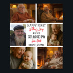 Happy First Grandpa Day Photo Collage Poster<br><div class="desc">Celebrate a beautiful milestone with this Happy First Grandpa Day Photo Collage Poster! Thoughtfully designed to honor a brand-new grandfather, this personalized poster features a collage of your most treasured baby and family photos, along with a heartfelt custom message. Printed on premium-quality paper with vivid detail, it’s perfect for framing...</div>