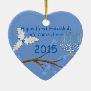 Happy First Hanukkah Together Ornament Gift Custom