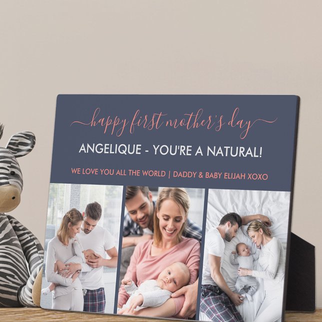 Happy First Mothers Day - 3 Photo Personalized Plaque (Creator Uploaded)