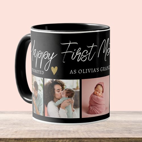 Happy First Mothers Day As Grandma 5 Photo Collage Mug