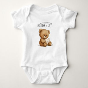 Happy First Mothers Day Baby Bodysuit