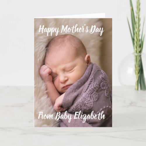Happy First Mothers Day Baby Photo Card