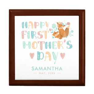 Happy First Mothers Day Boho Chic Custom Daughter Gift Box