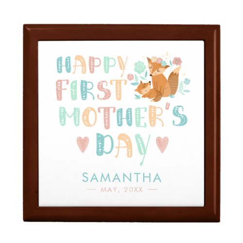 Happy First Mothers Day Boho Chic Custom Daughter Gift Box