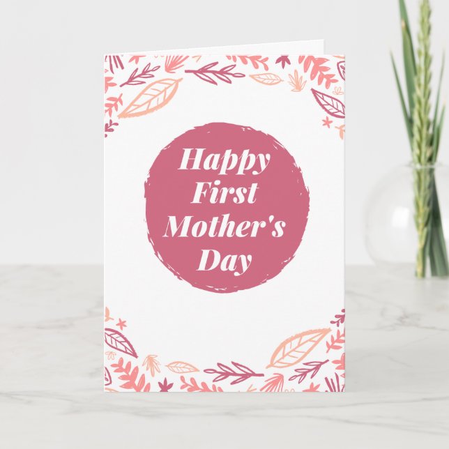 Happy First Mother's Day Card (Front)