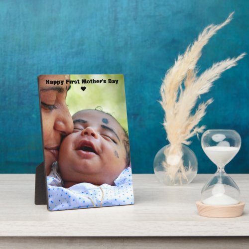 Happy First Mothers Day Custom Mom  Baby Photo   Plaque
