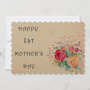 Happy First Mothers Day Flower Card