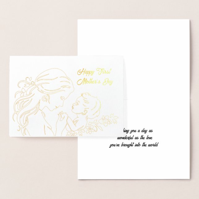 Happy First Mother's Day Foil Card (Display)