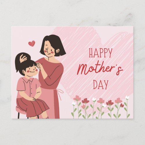 Happy First Mothers Day For Daughter_in_Law Boho  Postcard