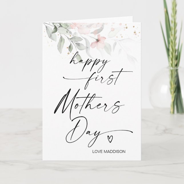 Happy First Mothers Day Gift for Mom From Husband Card (Front)