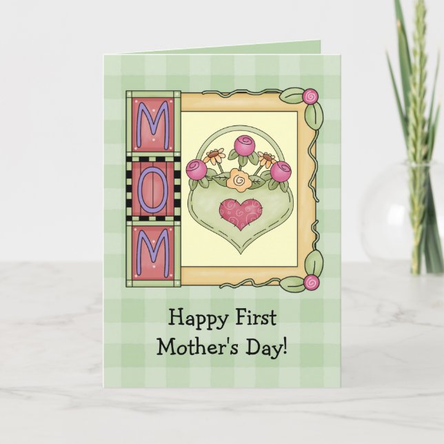 Happy First Mother's Day Greeting Cards (Front)