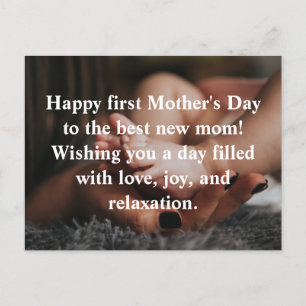 happy first mothers day, holiday photo minimalist postcard