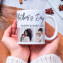 Happy First Mother&#39;s Day Mom Baby 5 Photo Collage  Coffee Mug