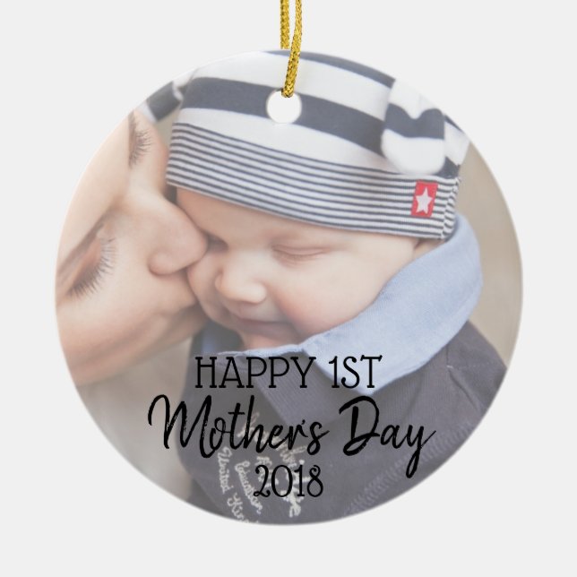 Happy First Mother's Day Ornament (Front)