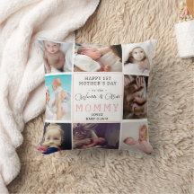 Happy First Mother's Day Personalized Photo Pillow