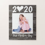 Happy First Mother's Day Photo Wood Keepsake Heart Jigsaw Puzzle<br><div class="desc">Happy First Mother's Day Photo Wood Keepsake Heart Jigsaw Puzzle</div>