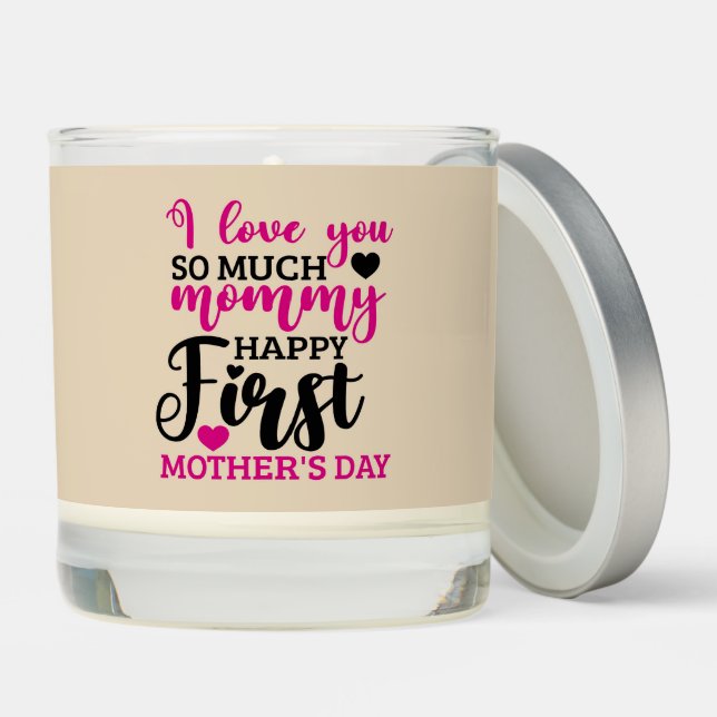 Happy First Mother's Day Scented Candle (Lid)