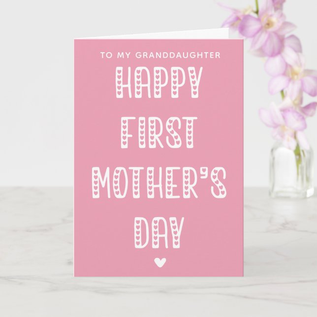 Happy First Mother's Day to My Granddaughter Card (Orchid)
