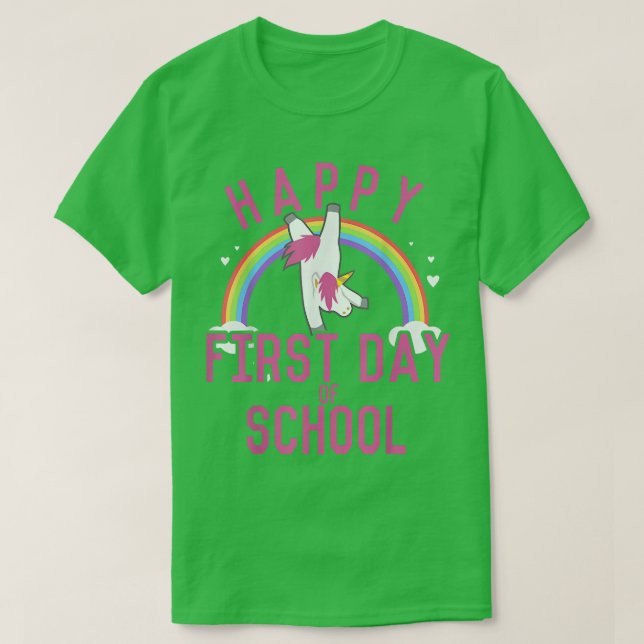 Happy first of school  T-Shirt (Design Front)