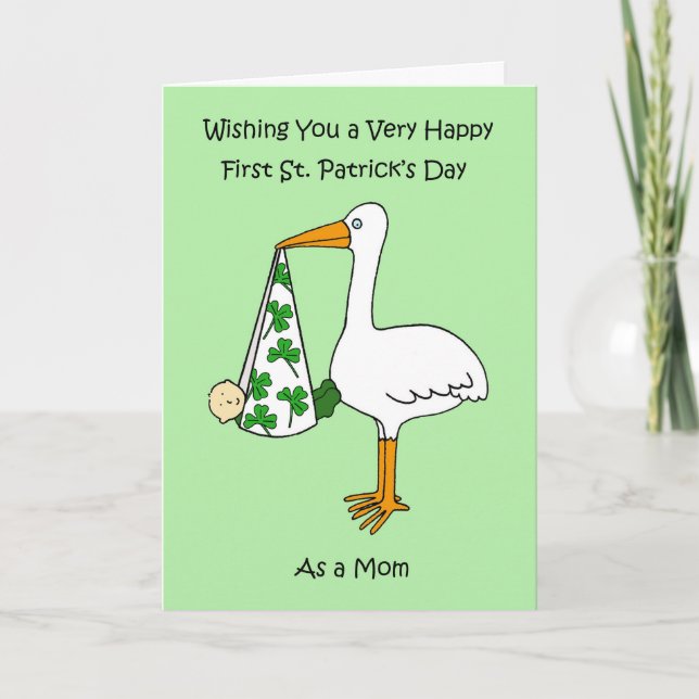 Happy First St. Patrick's Day as a Mom Card (Front)