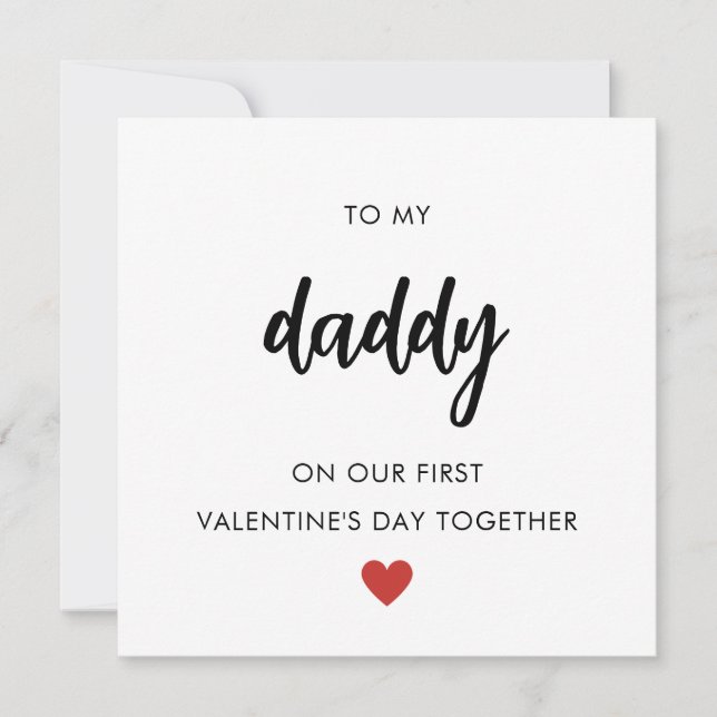 Happy First Valentine's Day As Daddy Holiday Card (Front)